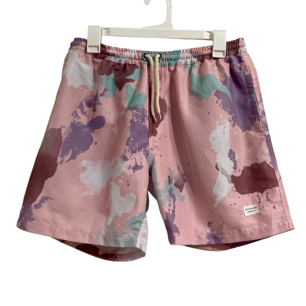 Duvin Colorful Abstract Swim Shorts Size Large​